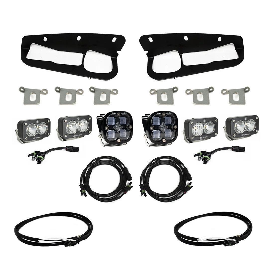 Baja Designs 2021+ Ford Bronco SAE Fog Pocket Kit; Steel Bumpers