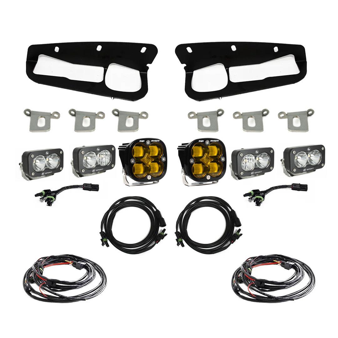 Baja Designs 2021+ Ford Bronco SAE Fog Pocket Kit; Steel Bumpers