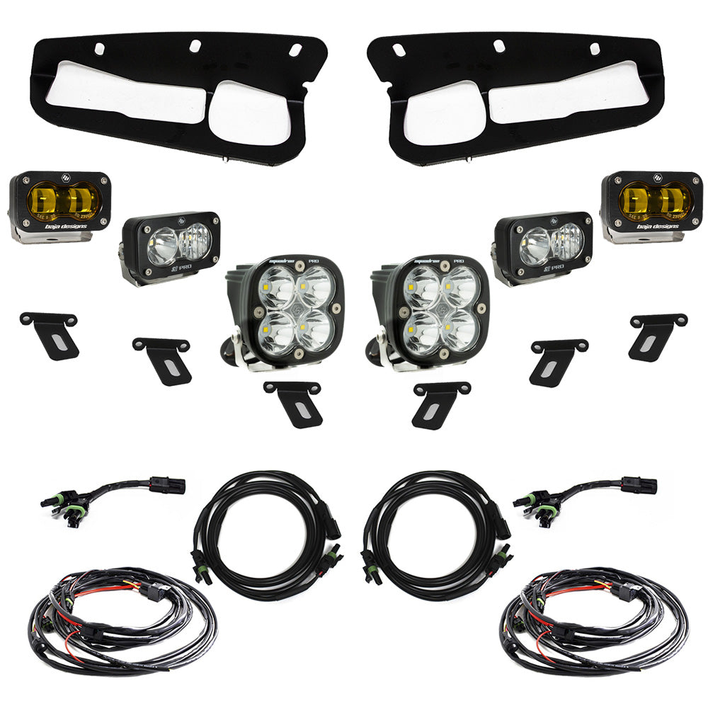 Baja Designs 21+ Ford Bronco w/Steel Bumper S2 SAE Pro Fog Pocket Light Kit