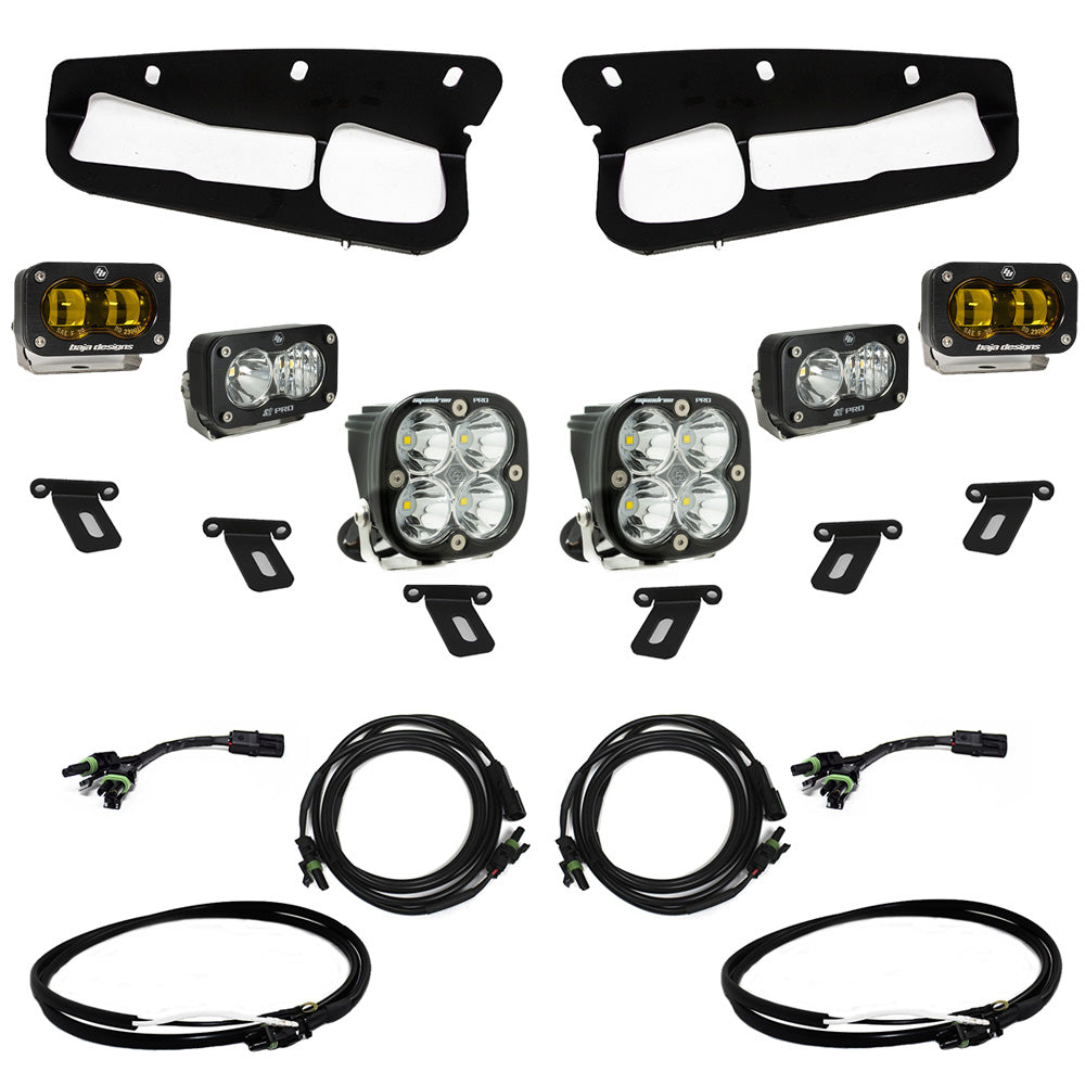 Baja Designs 21+ Ford Bronco w/Steel Bumper S2 SAE Pro Fog Pocket Light Kit