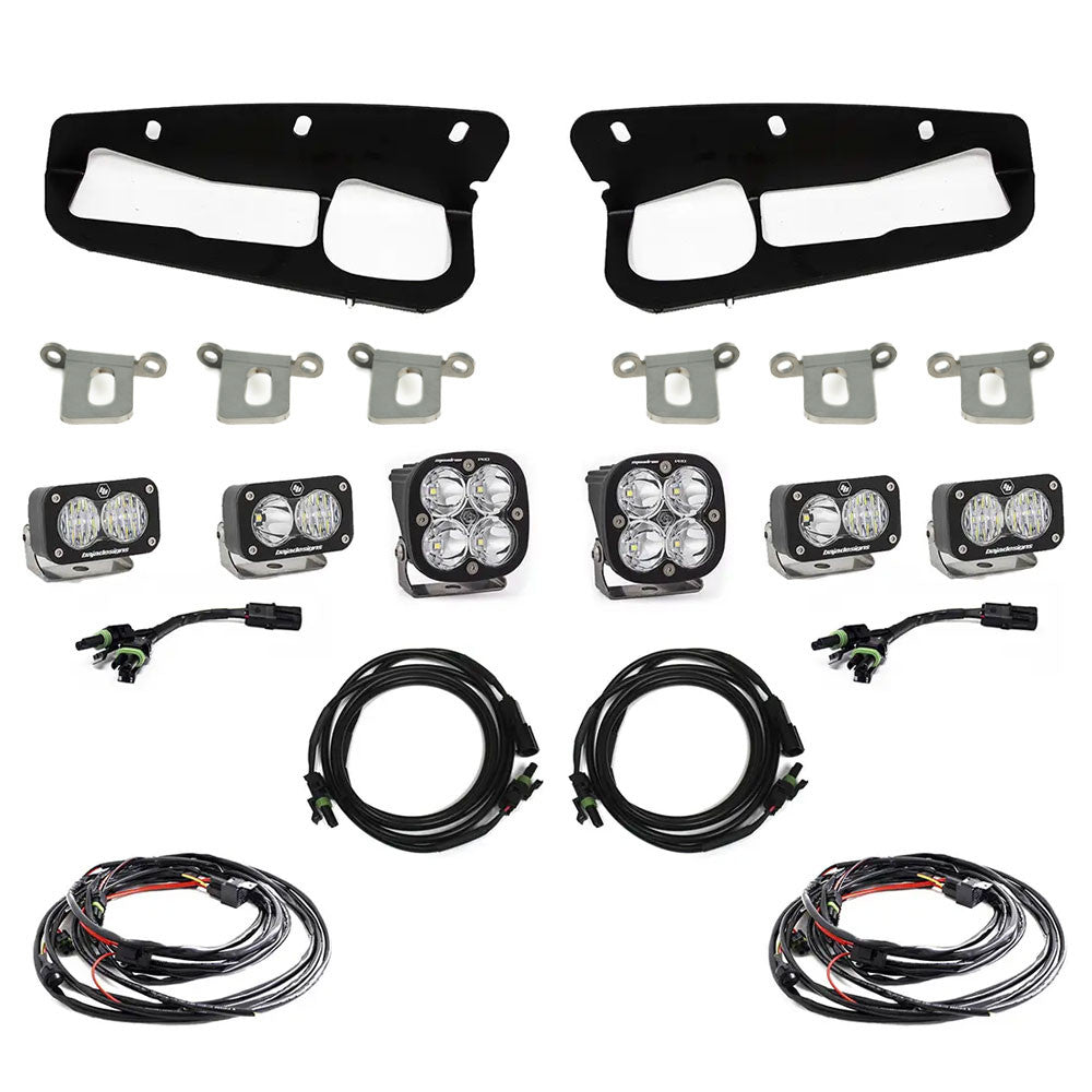 Ford Squadron Pro/Dual S2 Sport Steel Bumper Fog Pocket Light Kit - 2021+ Bronco; Steel Bumper