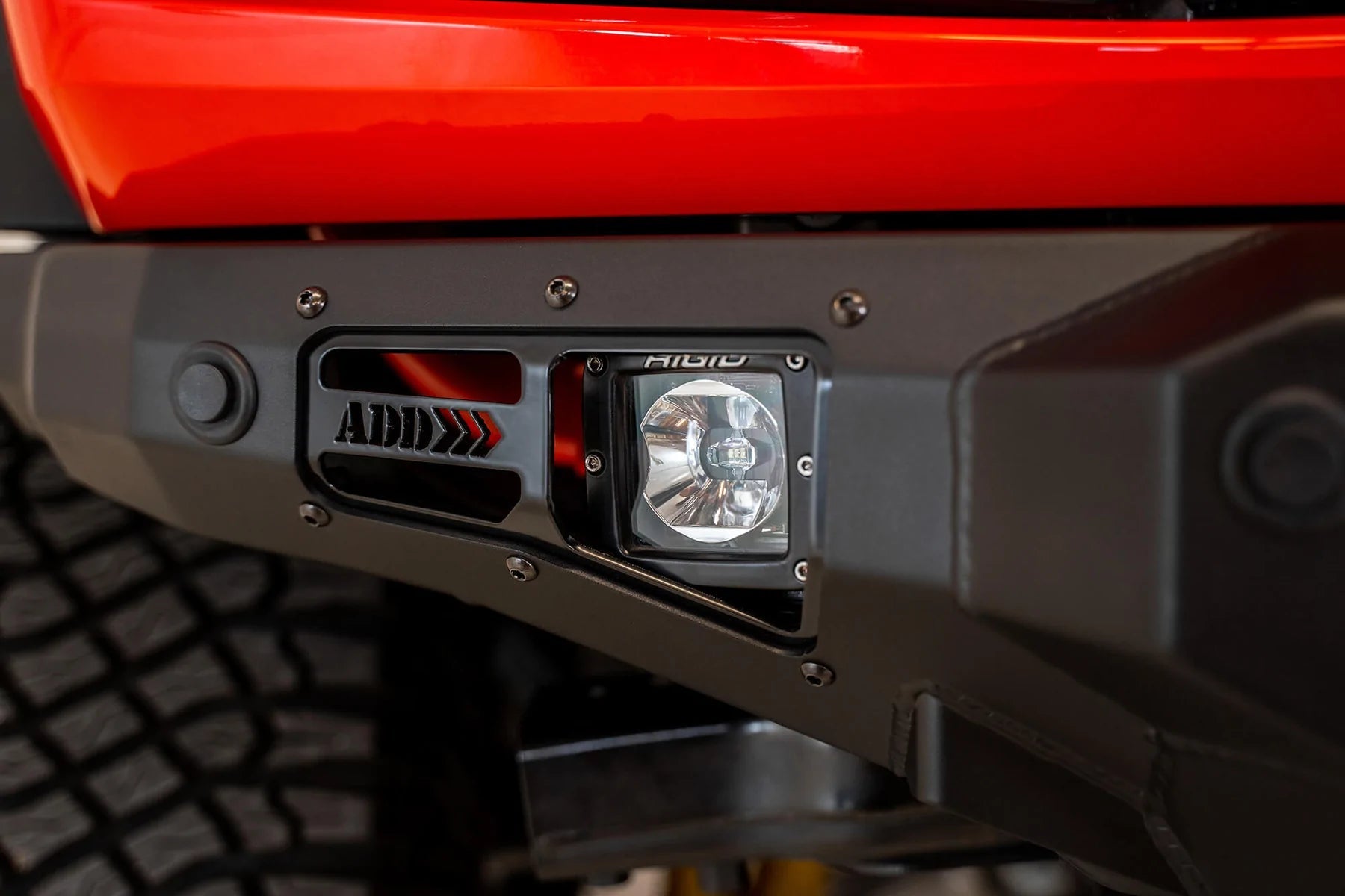 2021-2022 Ford Bronco Stealth Fighter Front Bumper | Addictive Desert Designs