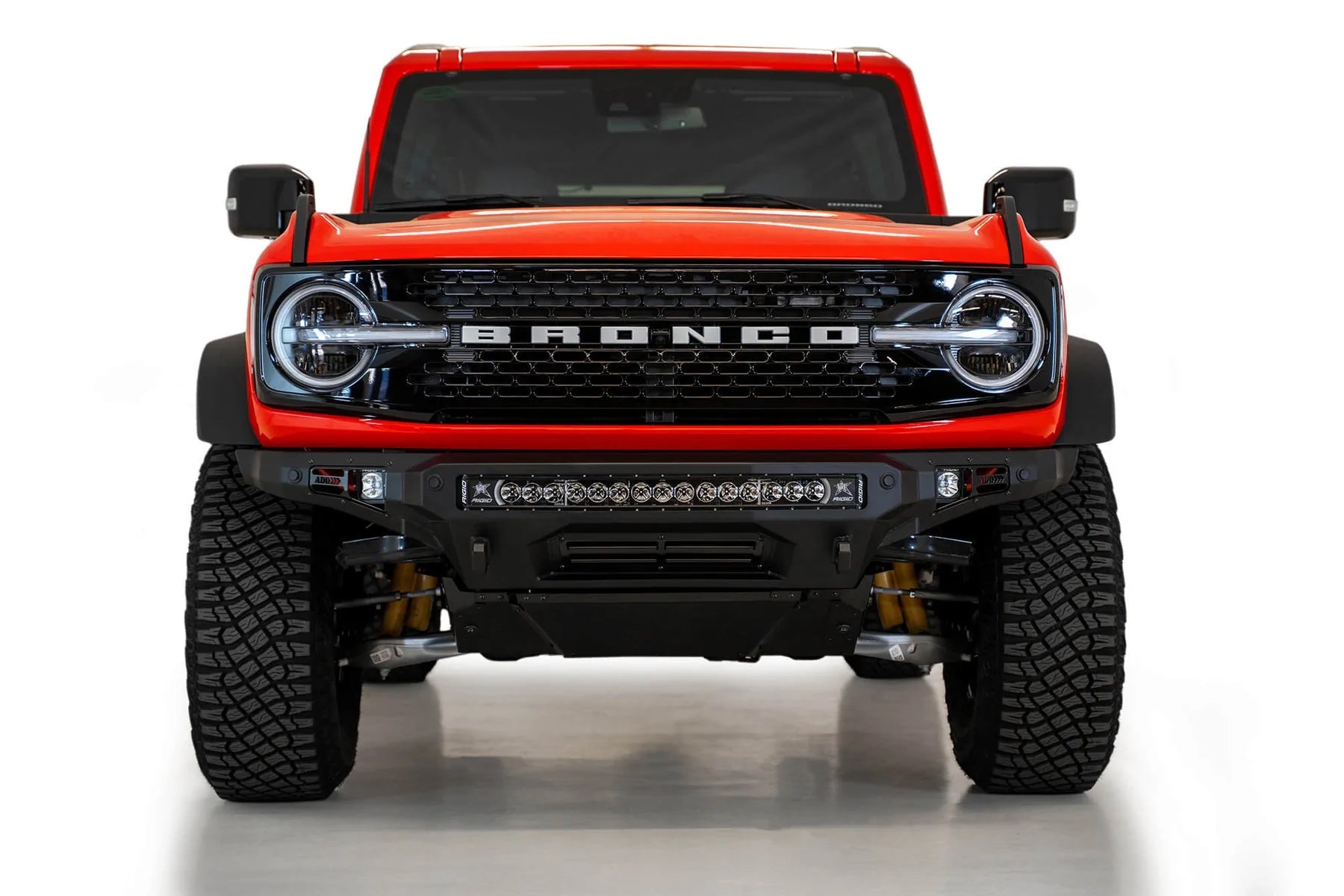 2021-2022 Ford Bronco Stealth Fighter Front Bumper | Addictive Desert Designs