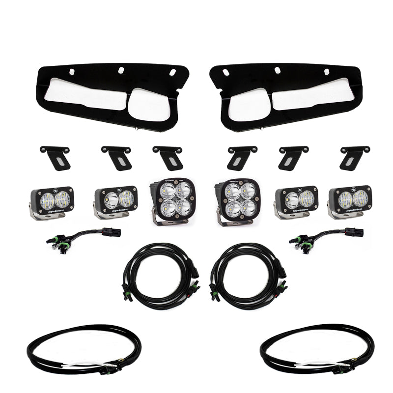 Ford Squadron Pro/Dual S2 Sport Steel Bumper Fog Pocket Light Kit - 2021+ Bronco; Steel Bumper