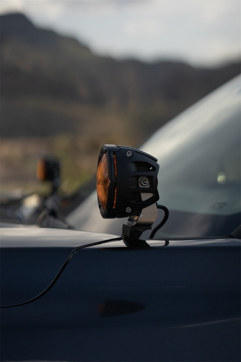 Rigid Industries 360-Series 4in SAE Fog w/ Amber PRO Lens Pair