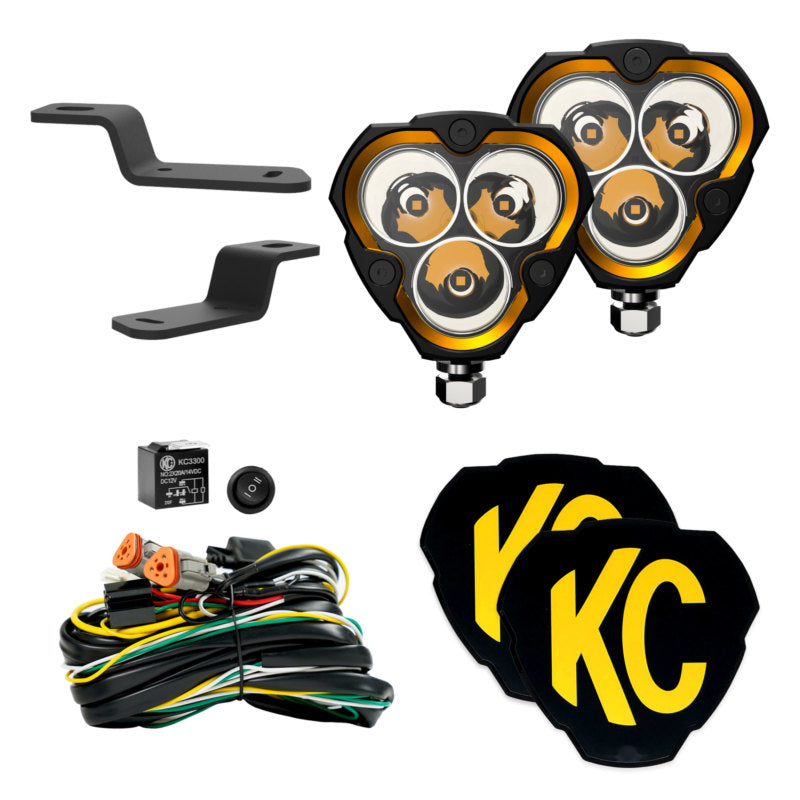 Ford Bronco FLEX ERA 3 2-Light Sys Ditch Light Kits (Spot Beam) | KC HiLiTES