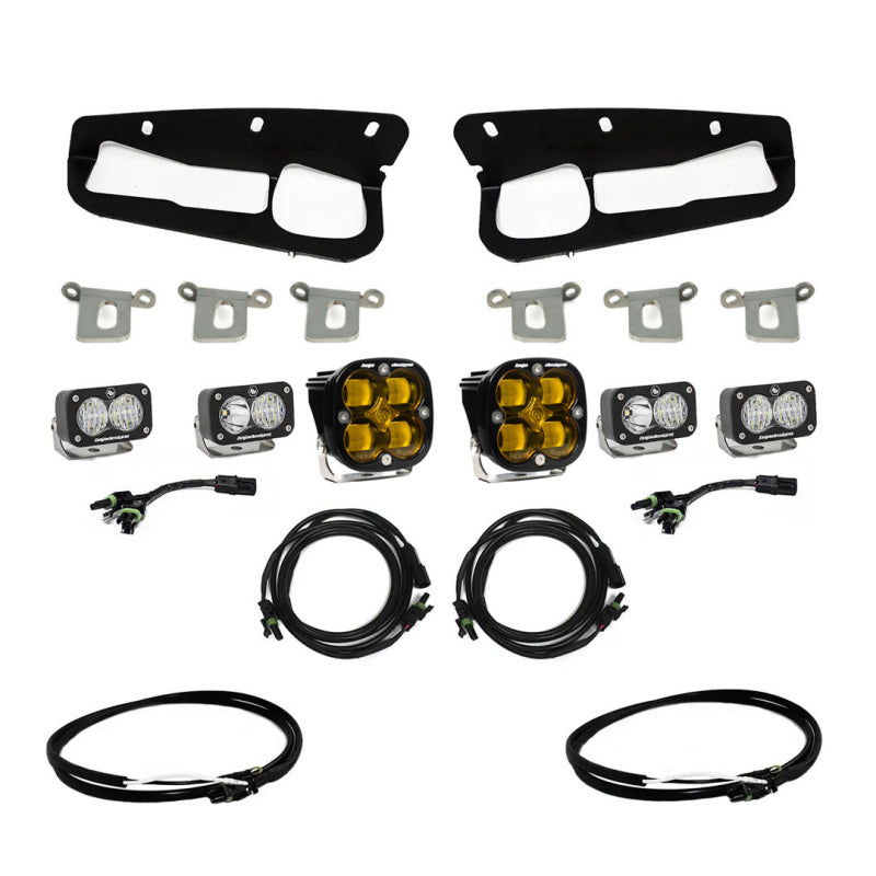 Baja Designs 2021+ Ford Bronco SAE Fog Pocket Kit; Steel Bumpers