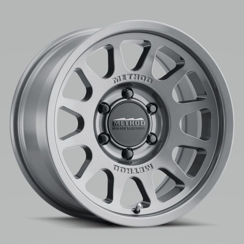 Ford Bronco Method MR703 17x8.5 0mm Offset 6x5.5 106.25mm CB Gloss Titanium Wheel