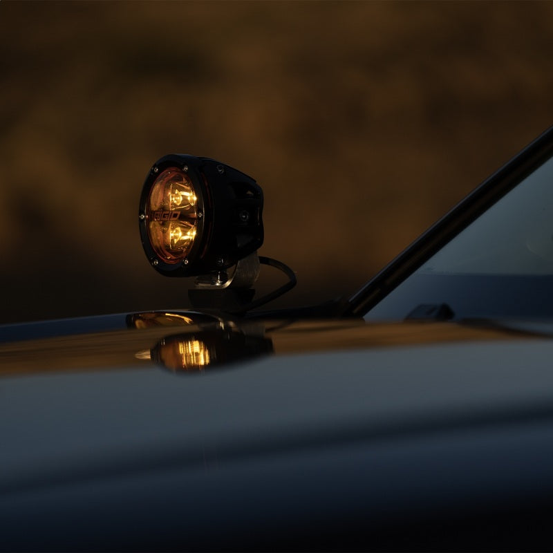 Rigid Industries 360-Series 4in SAE Fog w/ Amber PRO Lens Pair