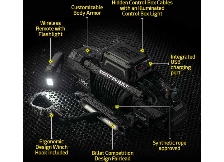 Smittybilt X20 GEN3 12K WINCH W/SYNTHETIC ROPE