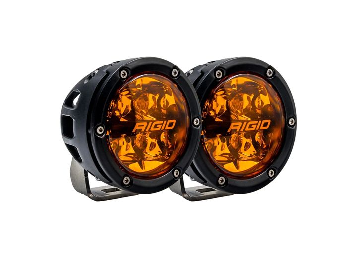 Rigid Industries 360-Series 4in SAE Fog w/ Amber PRO Lens Pair