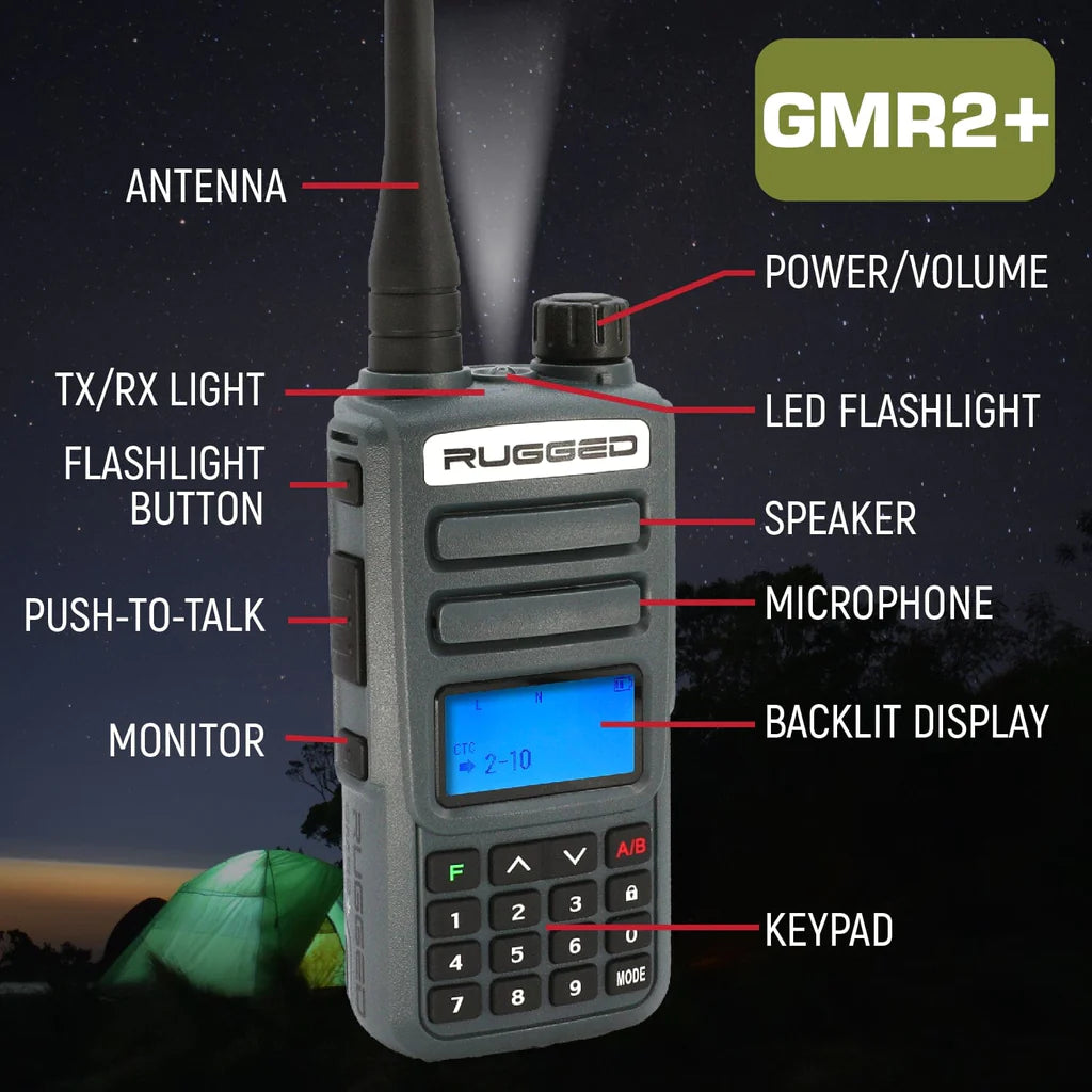 GMRS Handheld Radio Offroad Communication Radio | Rugged Radios