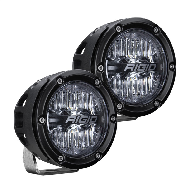 Rigid Industries 360-Series 4in LED Off-Road Drive Beam - Amber Backlight (Pair)