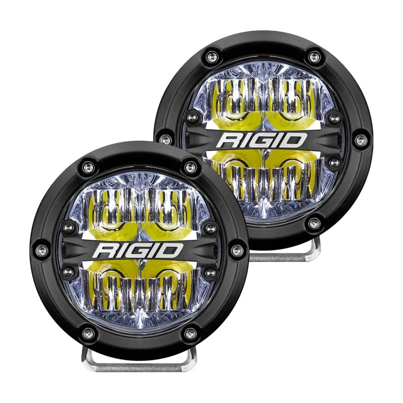 Rigid Industries 360-Series 4in LED Off-Road Drive Beam - White Backlight (Pair)