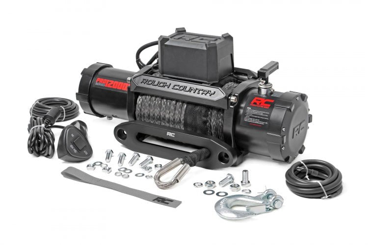 Ford Bronco 12000Lb Pro Series Winch w Synthetic Rope | Rough Country