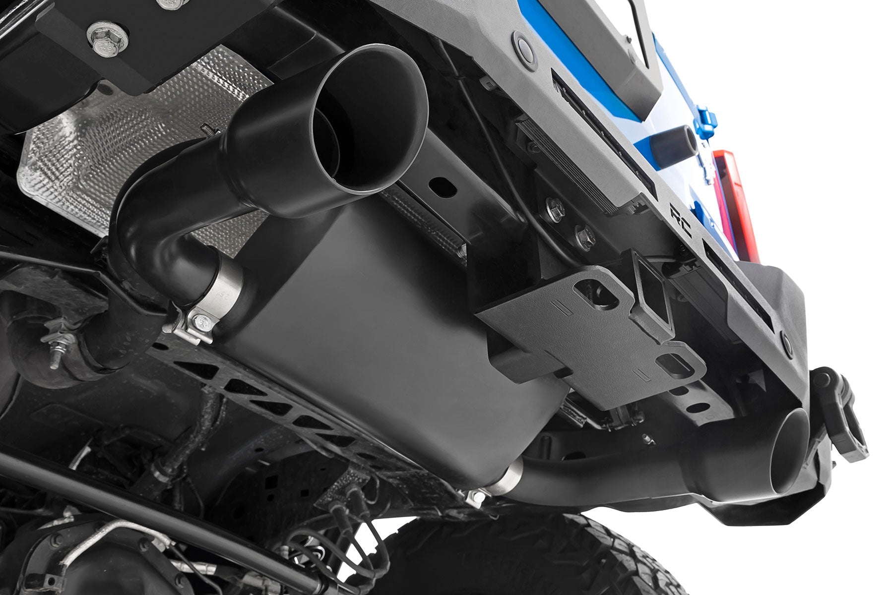 Performance Dual Exit Exhaust System Ford Bronco 2021+ with Black Tips | Rough Country